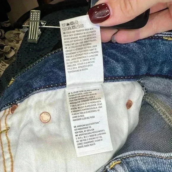 NWT AE AirFlex+ Patched Athletic Skinny Jean SIZE 31x32 - Picture 12 of 14